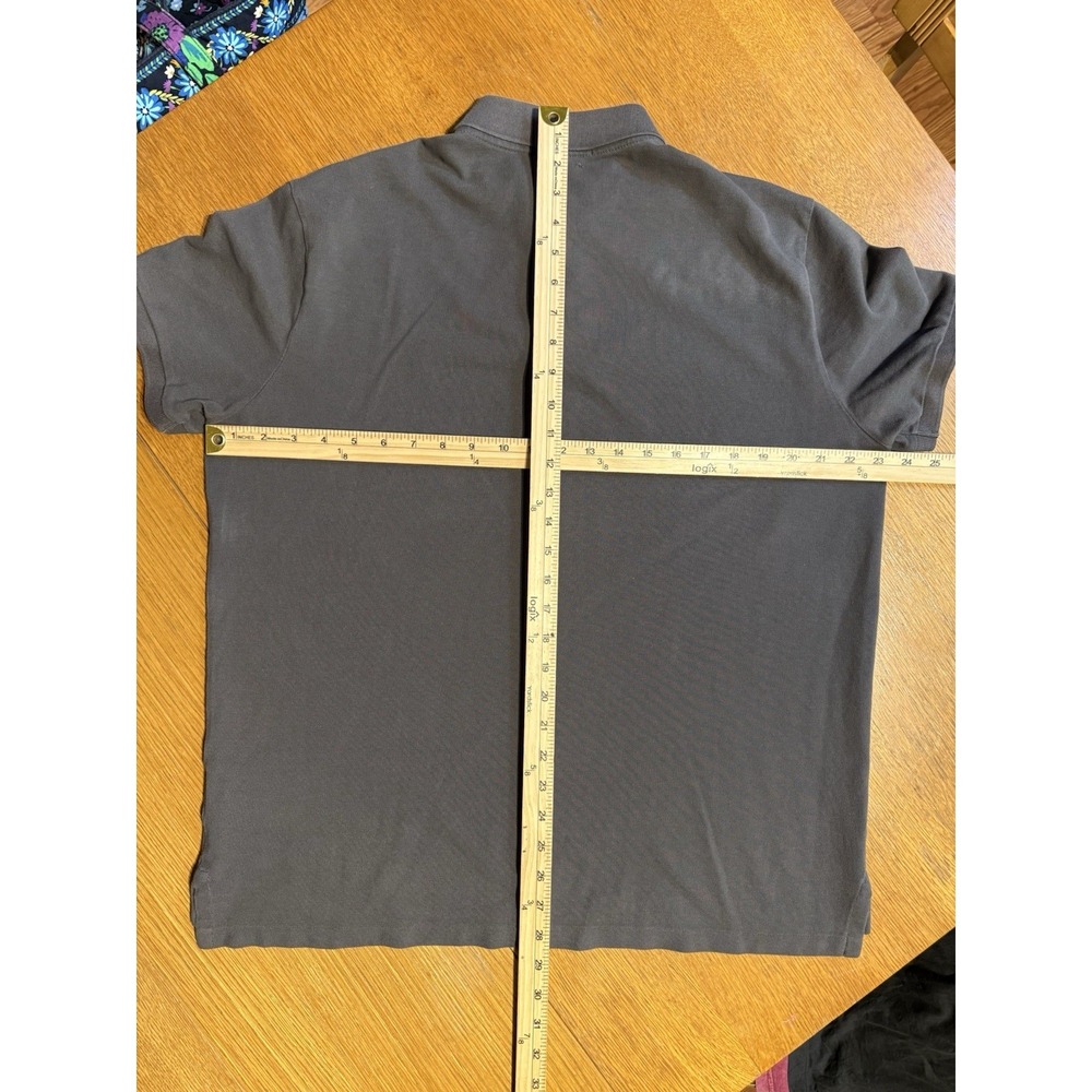 Polo Ralph‎ Lauren Polo Shirt XL Custom Slim Fit Gray Green Pony - Picture 7 of 8